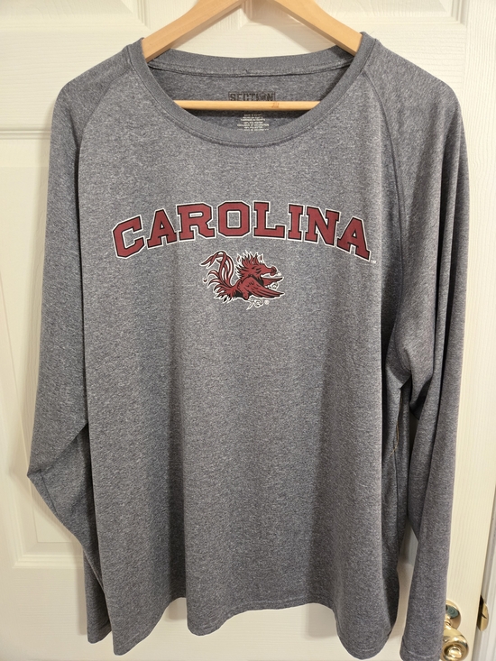 Majestic Other - Majestic Section 101 Heather Gray Long Sleeve  Tee Carolina Gamecocks Size 2XL